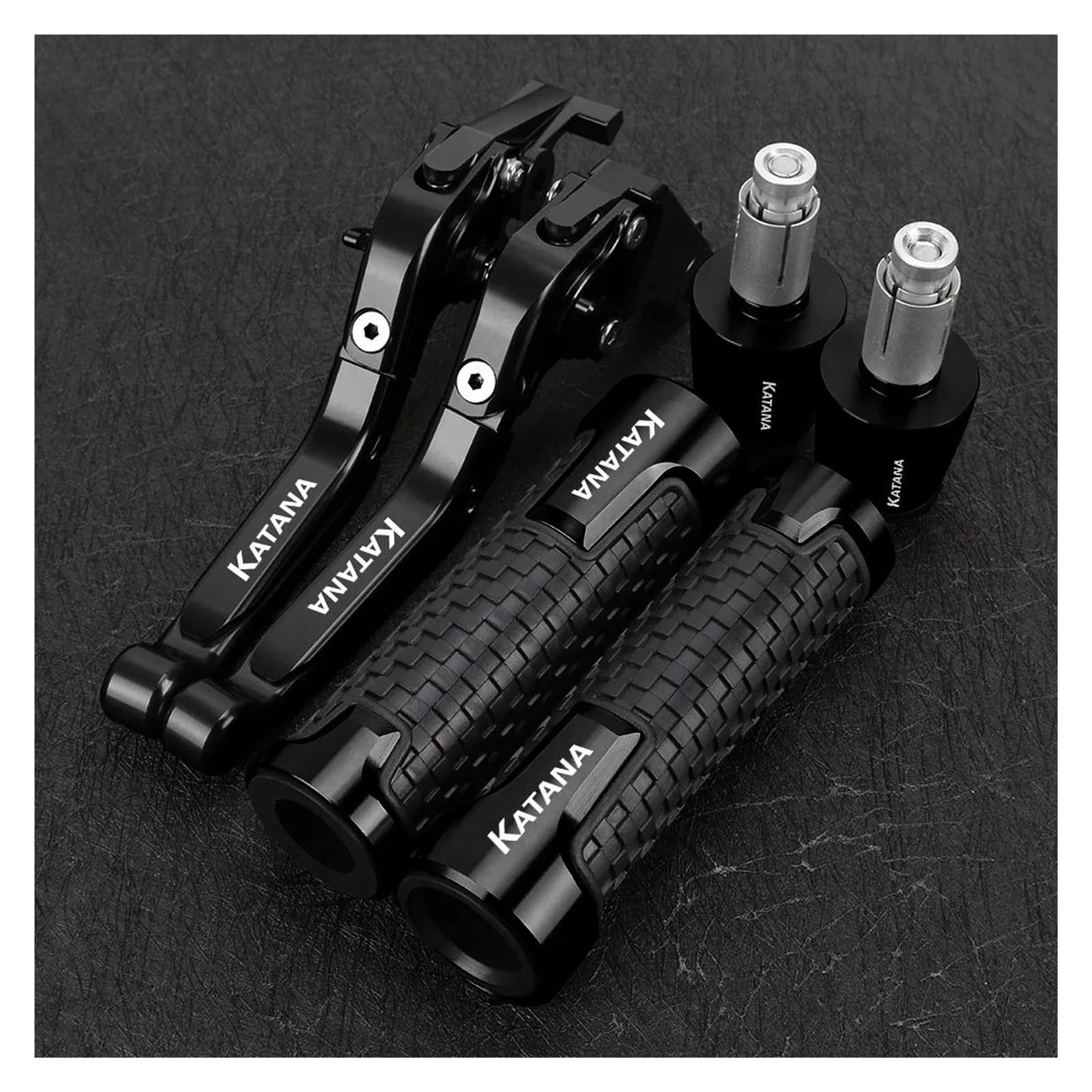 Regulowane dźwignie sprzęgła hamulca, nieoryginalne uchwyty sterujące motocyklem kompatybilne z Suzuki Katana GSX600F GSX750F 1989-2007(Black)