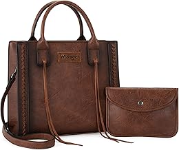 Wrangler Tote Bag for Women Western Cowhide Purse and Wallet Set
