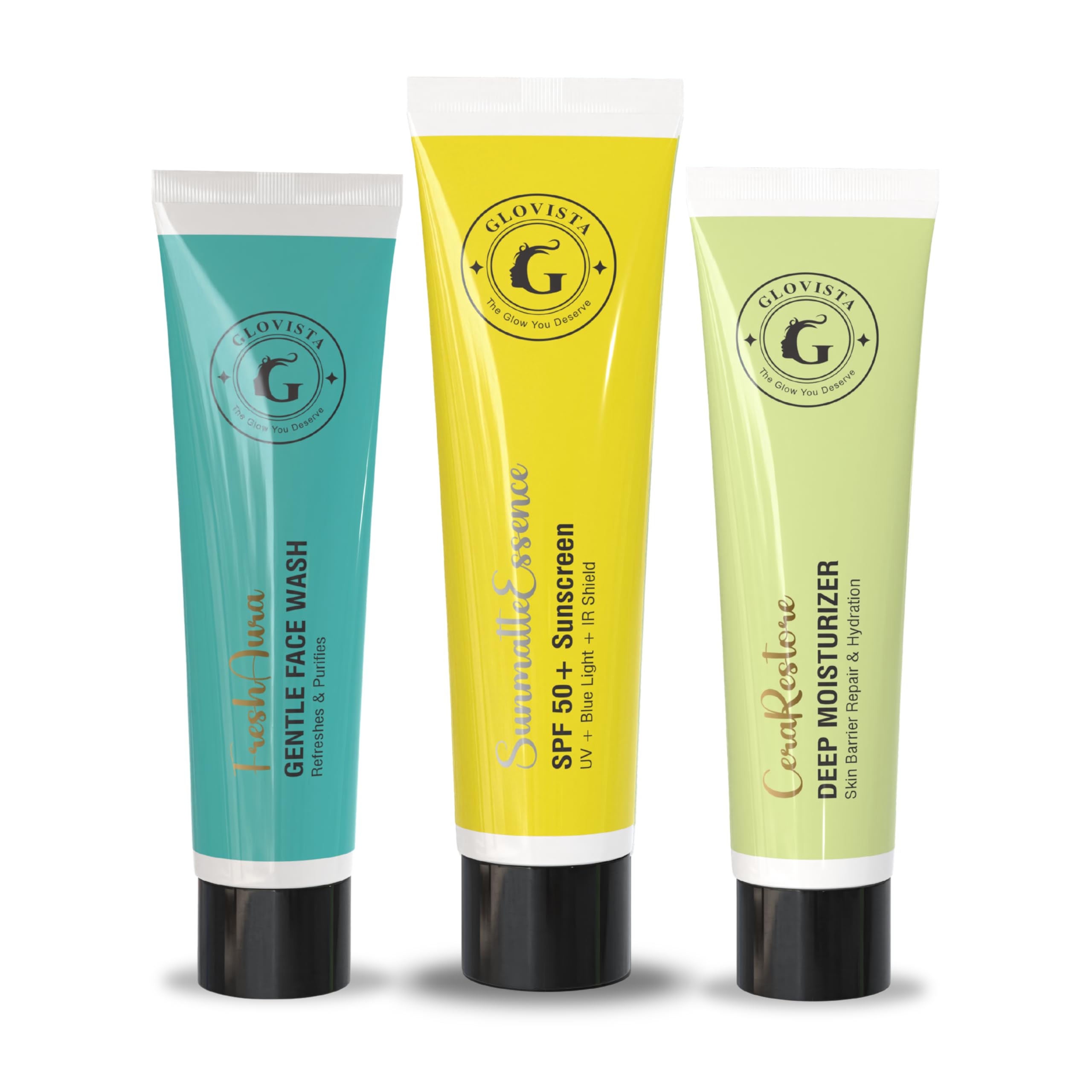 Dry Skin Mini Skincare Set – Face Wash, Moisturizer & SPF 50 PA+++ Sunscreen, Deep Hydration & Barrier Repair Combo with Ceramide, Hyaluronic Acid & Niacinamide, Unisex Travel Kit-image-32