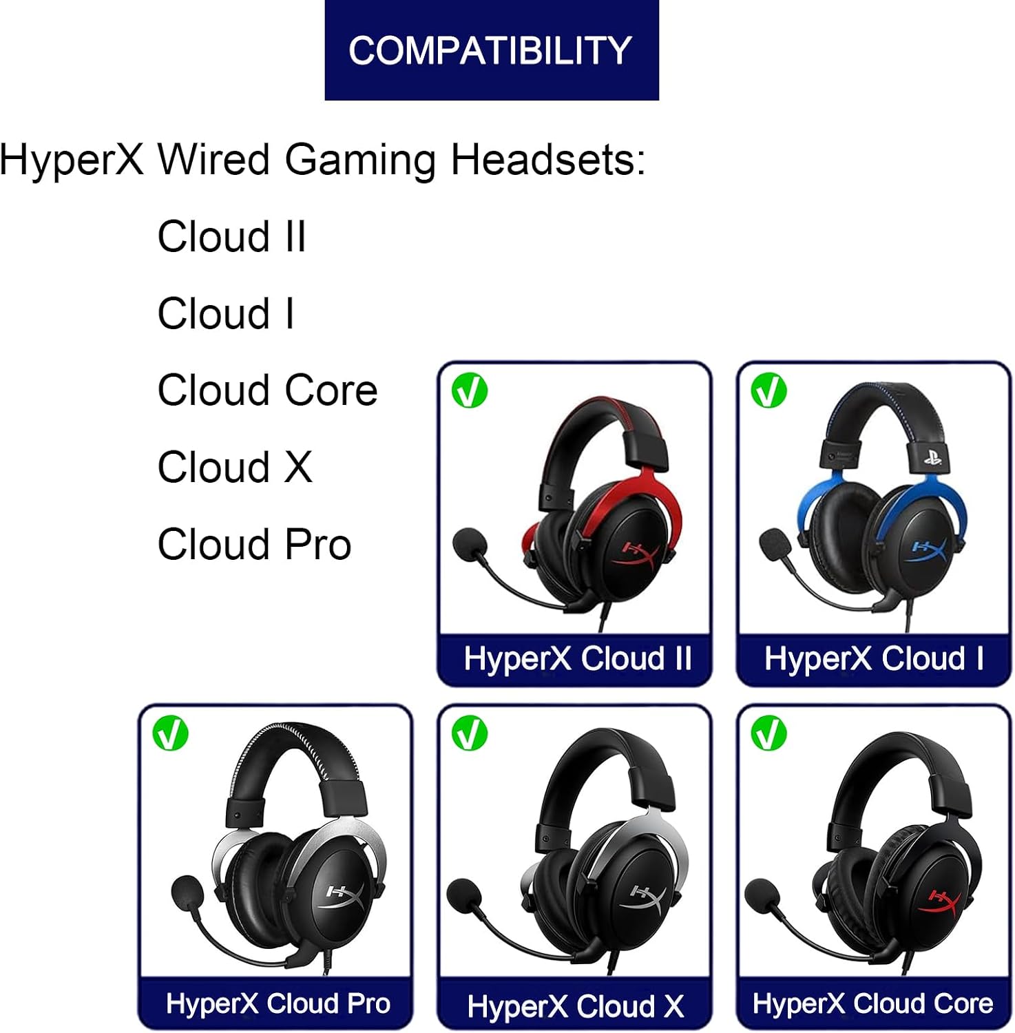 Cloud II Hinge Clamps - Replacement Hinge Side Buckles Parts for HyperX Cloud 2 / Cloud I/Cloud X/Cloud Pro/Cloud Core Wired Gaming Headsets (Right + Lift) image 2
