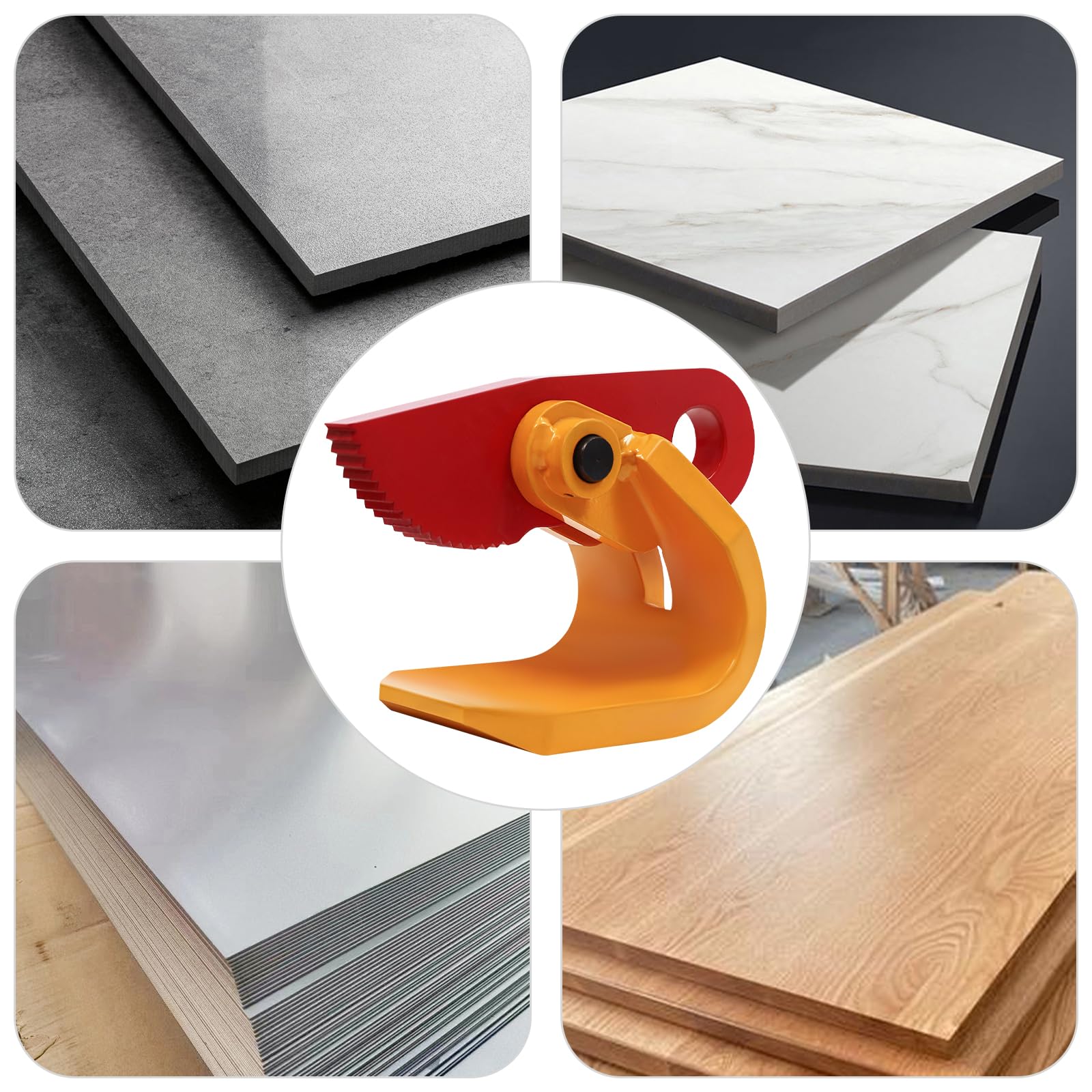 Platten Hebeklemme 1,5T Metallplattenhebeklemmen Backenöffnung 0-50mm Horizontale Plattenhebeklemme für Installation Stahlkonstruktionen, mechanischen Verarbeitung