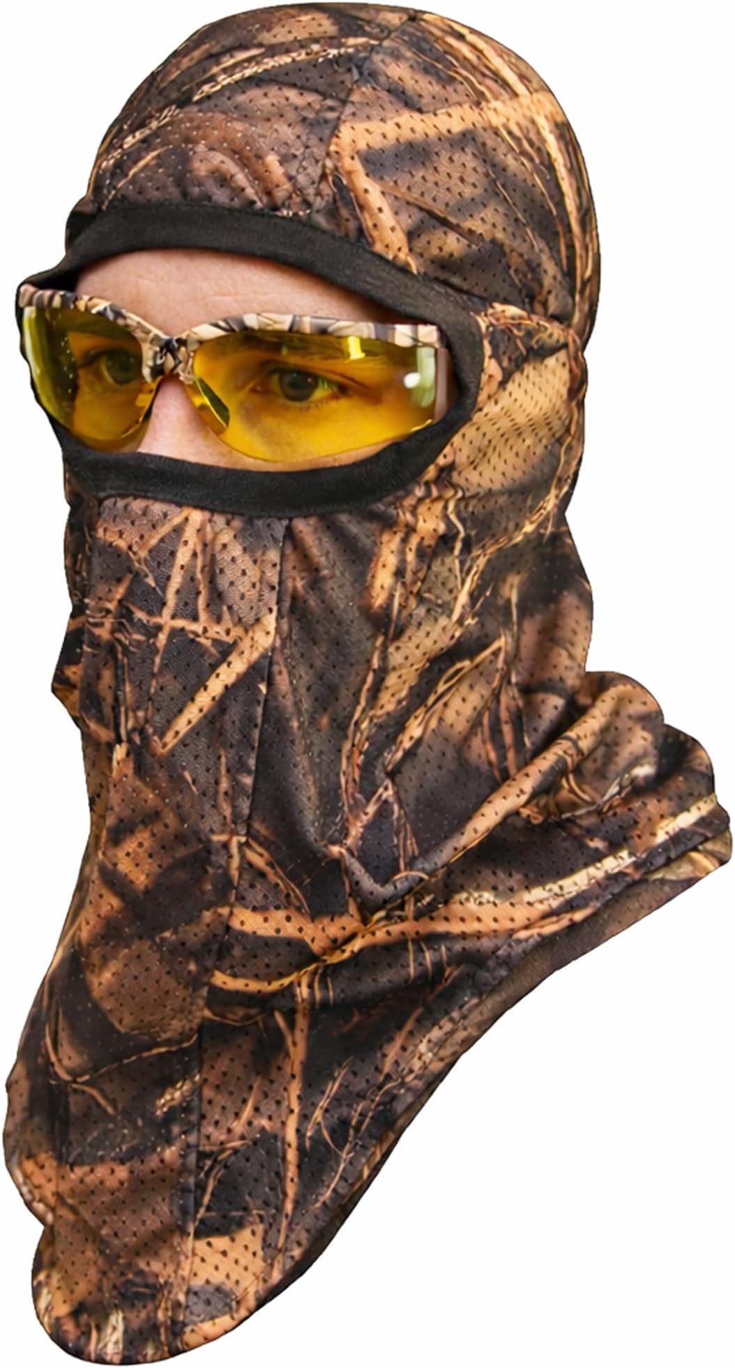 Hunting Face Mask Light Weight, Camo for Turkey, Bow, Deer, Duck, Goose, Coyote - Camouflage Gear for Men, Breathable Netting
