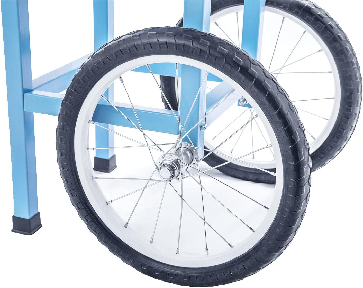 Commercial Cotton Candy Machine, Professional Candy Floss Maker, for Home, Kids Birthday, Family Party (Blue, With Cart)