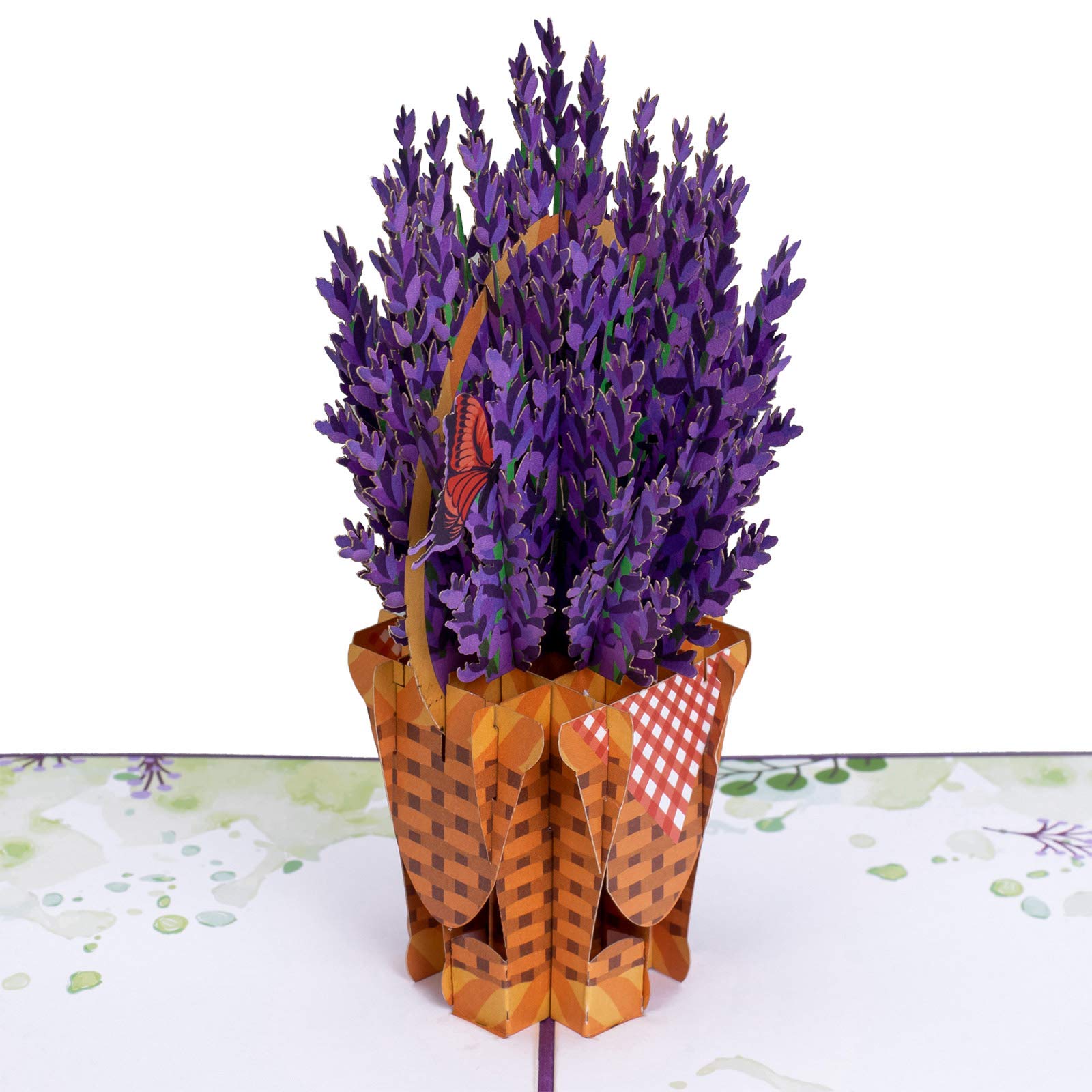 All Occasion Card Lavender Bouquet Pop Up Card, Paper Flower Bouquet ...