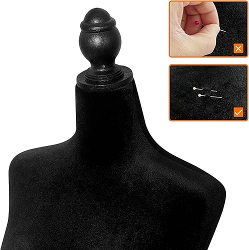 Miniatura 4 de Cuerpo de maniquí femenino, talla grande 10-12, vestido de maniquí femenino de altura ajustable de 61 a 67 pulgadas, cuerpo de maniquí con soporte