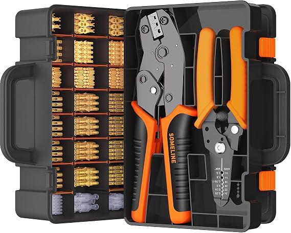 Set De Conectores Deutsch 924 Piezas Para Coche – IP67, Crimpadora Y Pelacables Incluidos Para Series DT