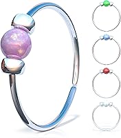 Vista 9 de Anillo de nariz de ópalo para piercing