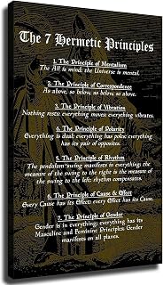 T*he 7 Hermetic Principles Greek And Egyptian Philosophy Vintage Art Canvas Poster Print -HD Wall Art Aesthetics for Living Room Bedroom Office Kitchen bar Home Decoration (08x12inch-Unframed)