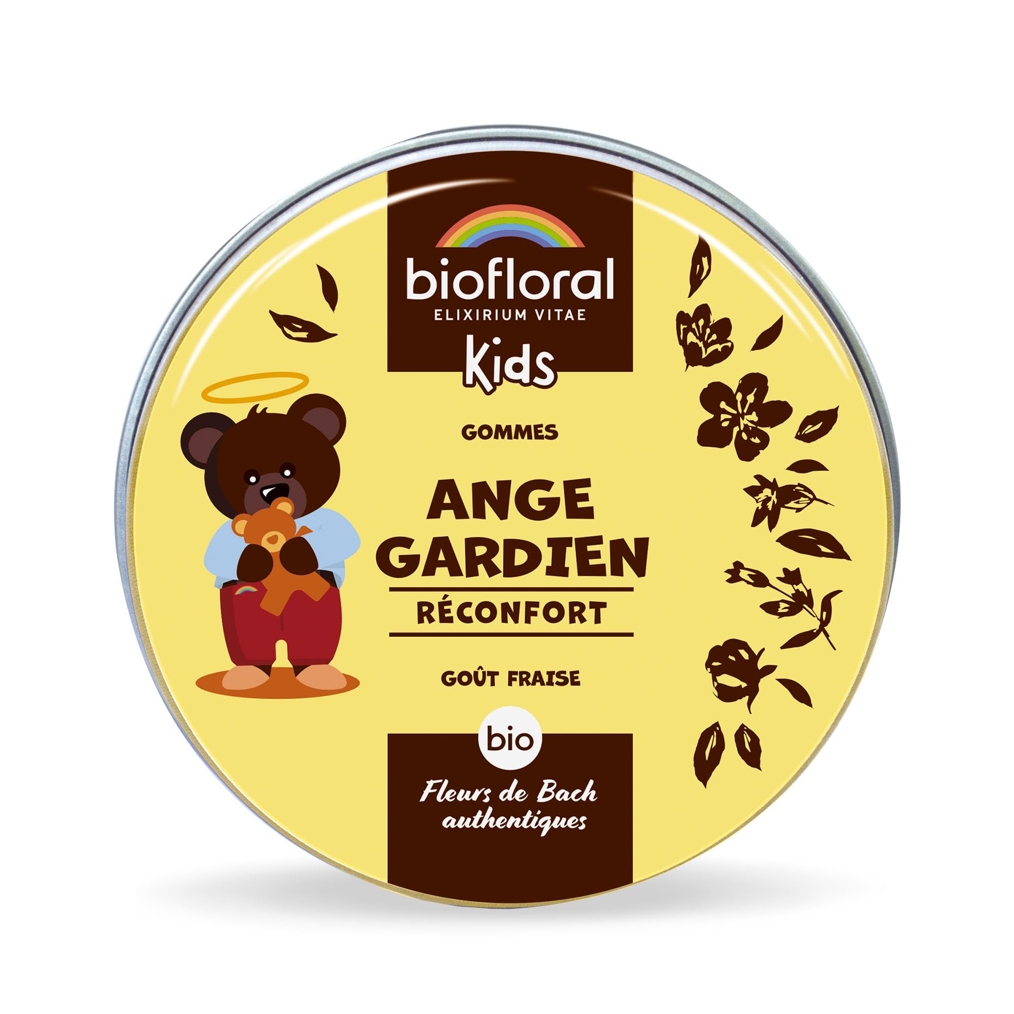 BIOFLORAL KIDS - Ange Gardien - BIO - Réconfort - Fleurs de Bach Authentiques - Sans Alcool - 45g
