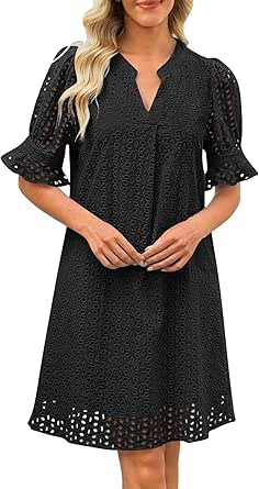 Summer Fur Ball Ruffled Short Sleeve V neck Lace up Waist Tight Dress main image 1
