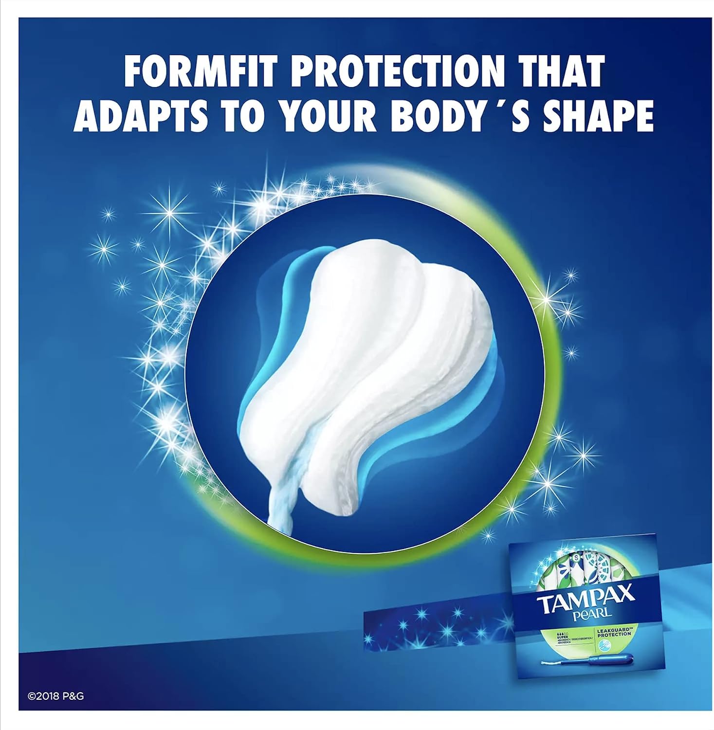 Mega Value Pack Tampax Pearl Plastic, Super Absorbency Unscented, Anti Slip Grip , Extra Protection Layer, Form fit and Easy to use Tampons, with Built in Backup 96 Count
