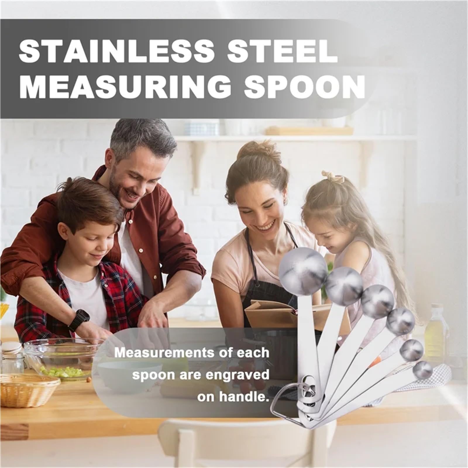Cucharas medidoras, juego de tazas y cucharas acero inoxidable, cucharadas pequeñas con medidas métricas estadounidenses para Medir Líquidos y Sólidos