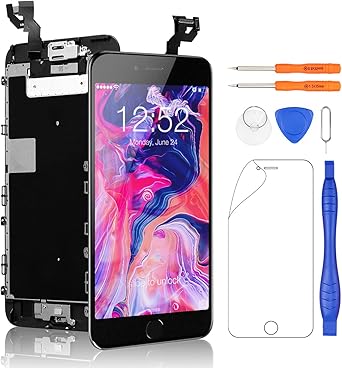 Yodoit For Iphone 6s Plus Screen Replacement Black With Home Button Front Camera Earpiece Speaker Lcd Display Touch Digitizer Assembly Repair Tool Screen Protector Amazon Co Uk Electronics Photo
