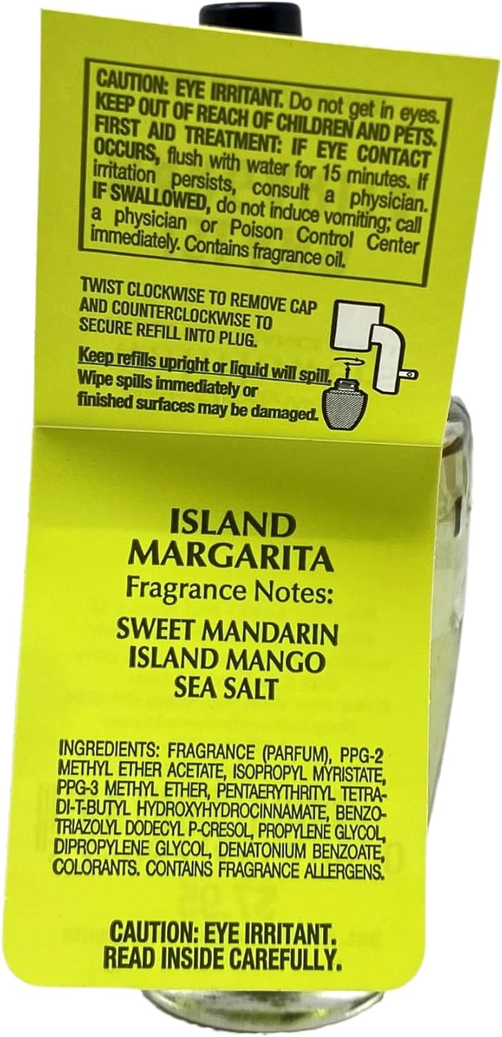 Bath & Body Works Island Margarita 6 Pack Wallflowers Home Fragrance Refill Bundle with a Natural Oats Sample Soap