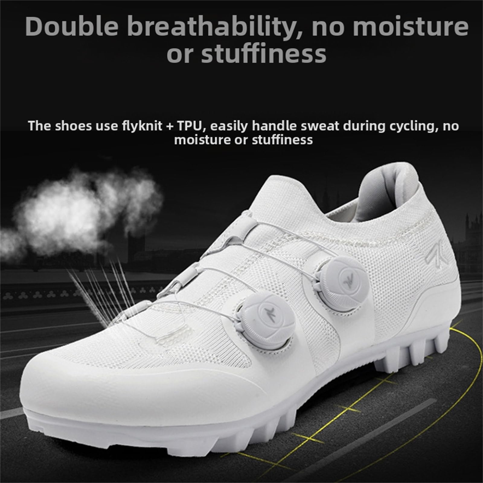 Hixingo Zapatilla de Ciclismo MTB Hombre Mujer, Compatibles SPD Lock System Zapatos Bicicleta Montaña Exterior, Unisex Zapatillas de Ciclismo Antideslizante Respirables Adulto
