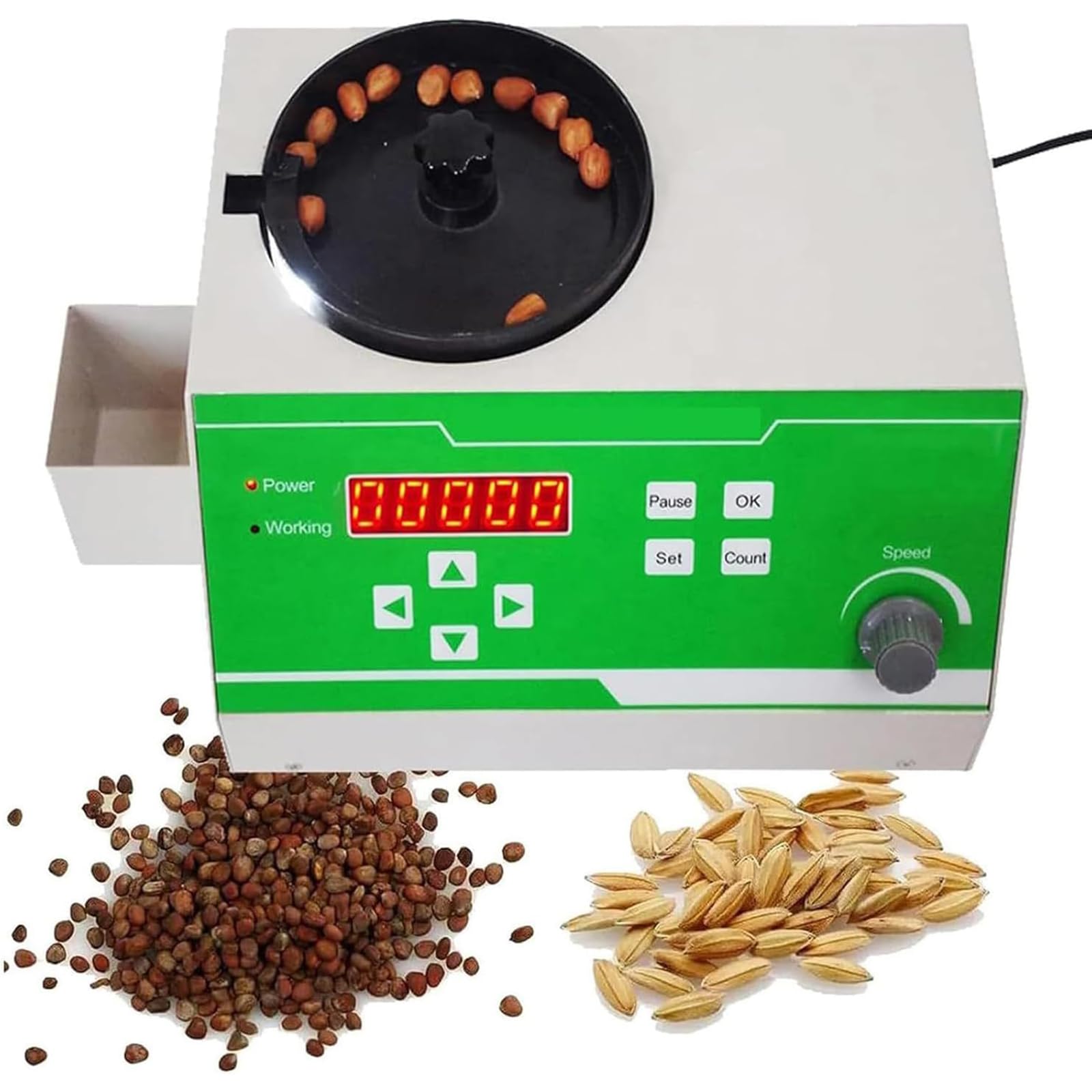 Máquina contadora automática de semillas de arroz y maíz con microcomputadora