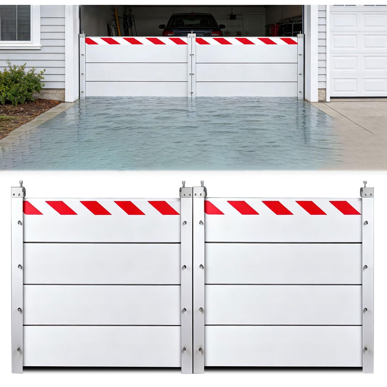 Alluminio Paratia Antiallagamento 100x40cm Barriera Contro Le Inondazioni Barriera Antiallagamento Cancello Garage Porta Barriera di Protezione Contro Le Inondazioni