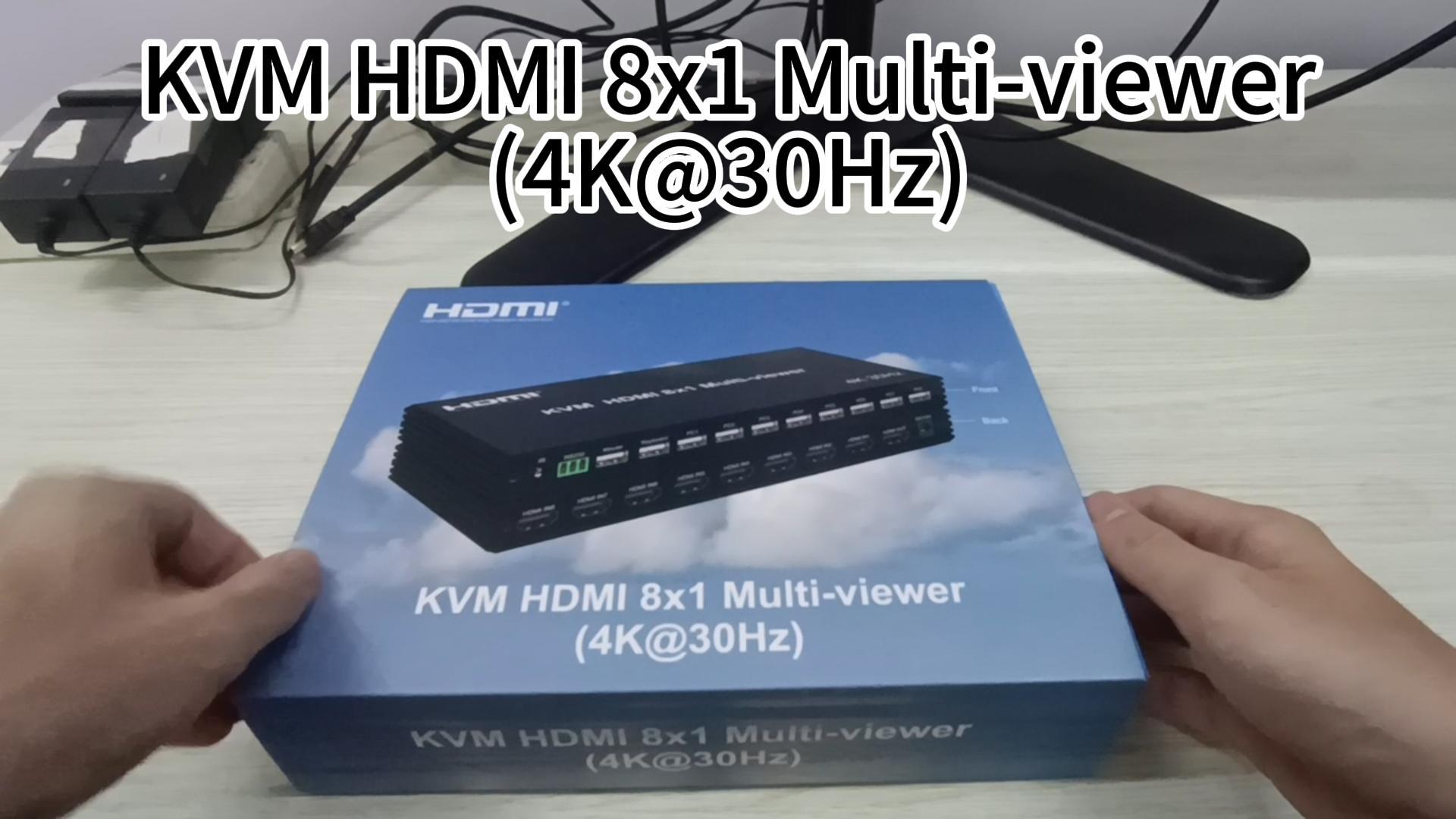 Amazon.com: 4K HDMI KVM Switcher 8 in 1 Out, 4K Multi-Viewer with