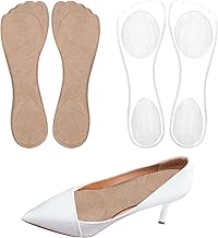 2 Pairs Shoe Insoles, 3/4 Gel Cushion Insoles for Women Comfortable Shoe Pads Elegant High Heels Shoe Insoles for Flat Sandals Pumps (Light, Beige)