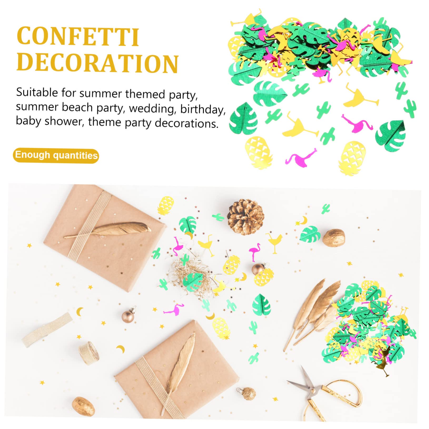 COHEALI 5 Set Di Fenicotteri A Tema Hawaiano Per Feste in Spiaggia Decorazioni Da Tavolo Scintillanti Bomboniere Per Matrimoni 2 Confezioni * 5