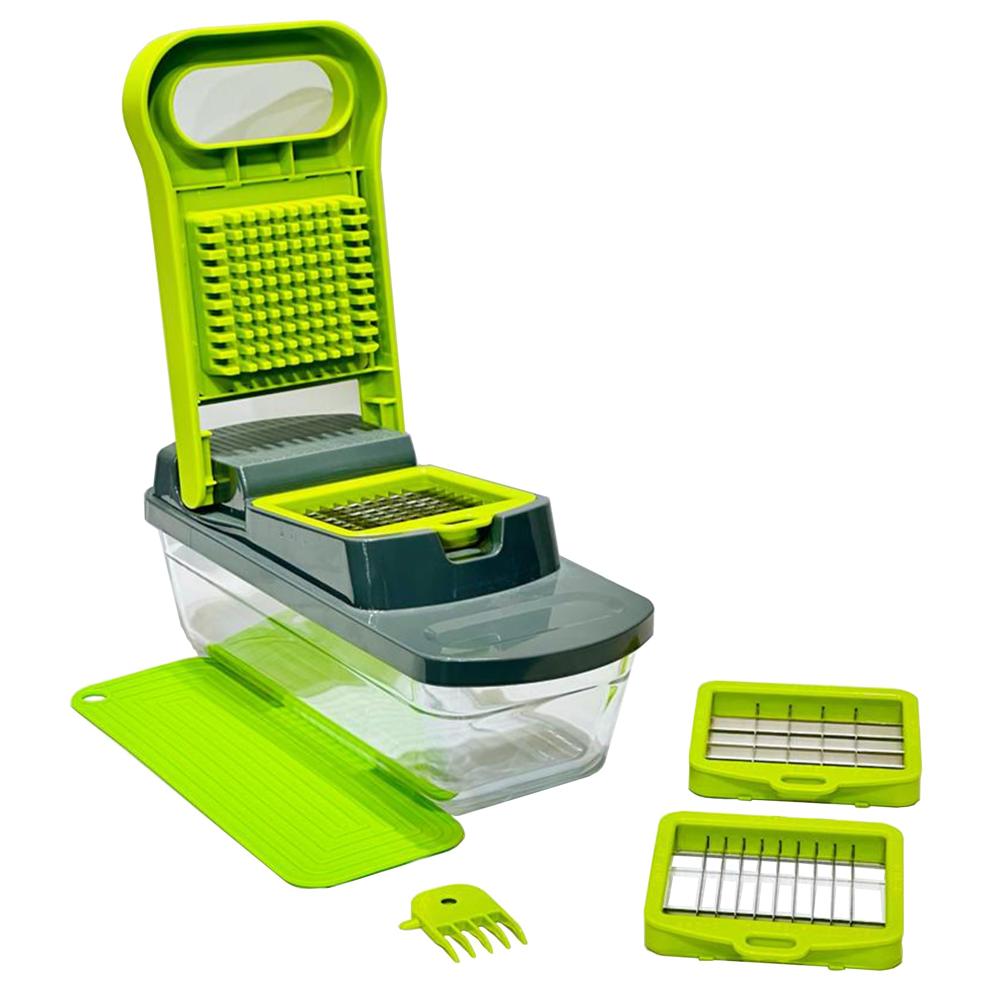 B&S - Magic Chopper 3 in 1, Fruit & Vegetable Peeler, Multi-Purpose Food Processor, Cucumber/Carrot/Onion Peeler, Green