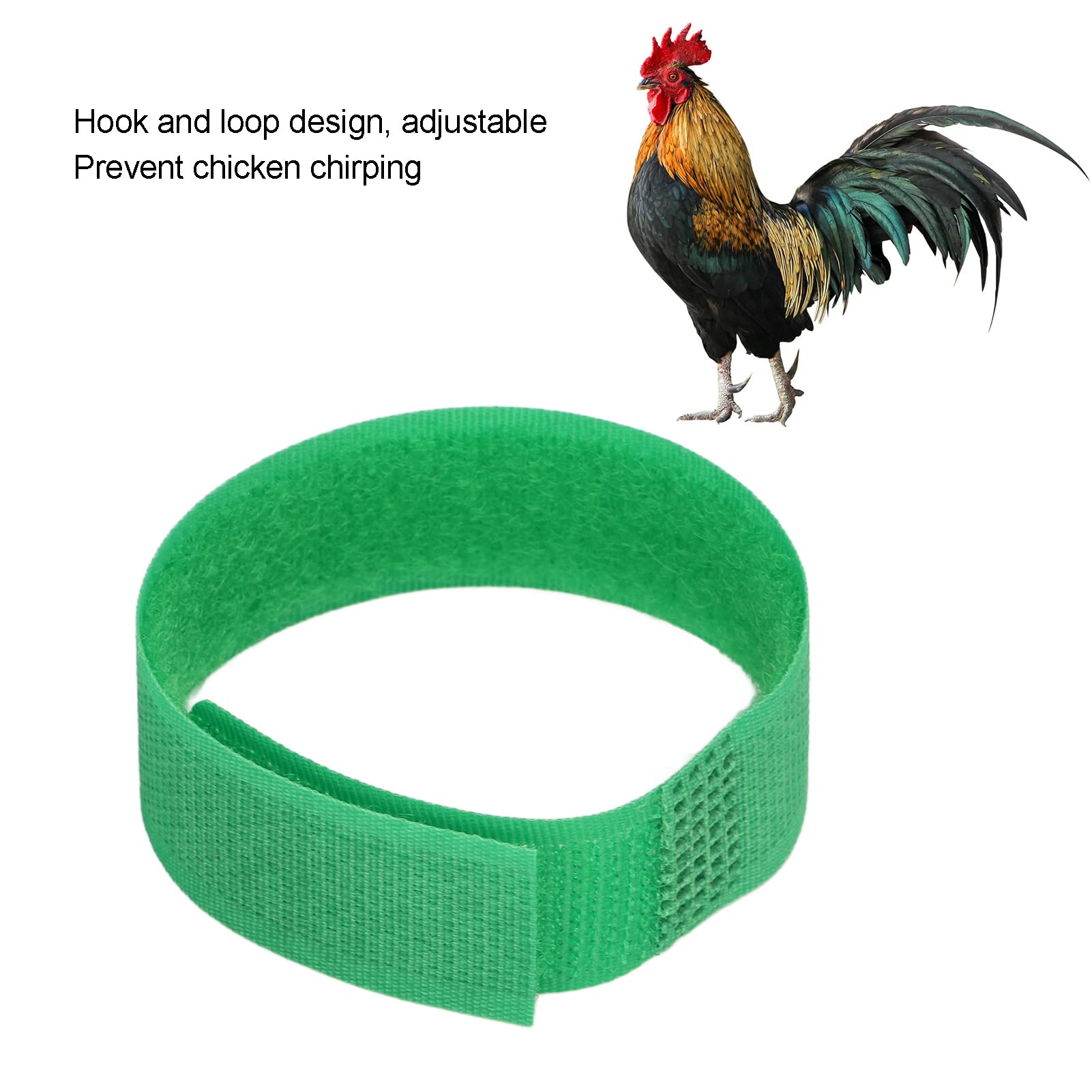 KIMISS No Crow Hahnhalsband – 10 Stück Anti-Haken-Halsbänder, Lärmfrei, um das Schreien von Hühnern zu Verhindern – Anti-Lärm-Nylon-Halsband für Hähne (Normaler Stil)