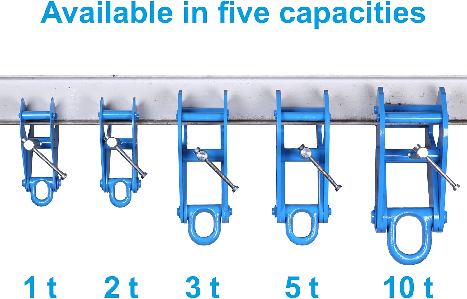 Tractel Corso Beam Clamp - Adjustable Clamp | 1 Ton - 2200 lbs Load Capacity | 3 to 9 Inch Opening | Heavy Duty Design & Industrial Strength | LT-1B Model CC07009