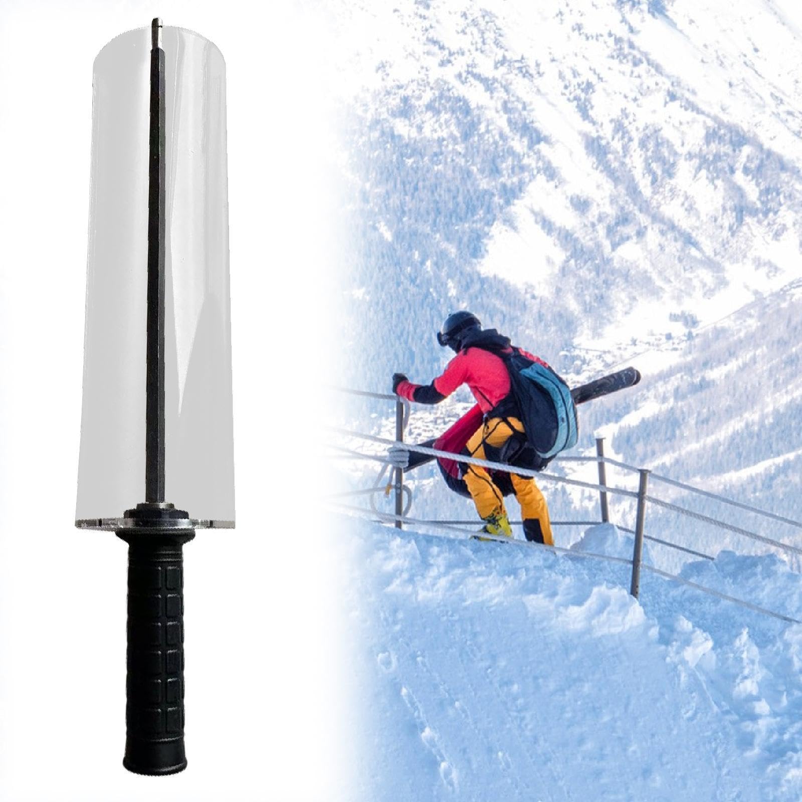 kowaku Ski Brush Handle Set with Axle Handle Cover Accessories Portable Practical Tool Snowboard Waxing Brush Handle for Travel Ski