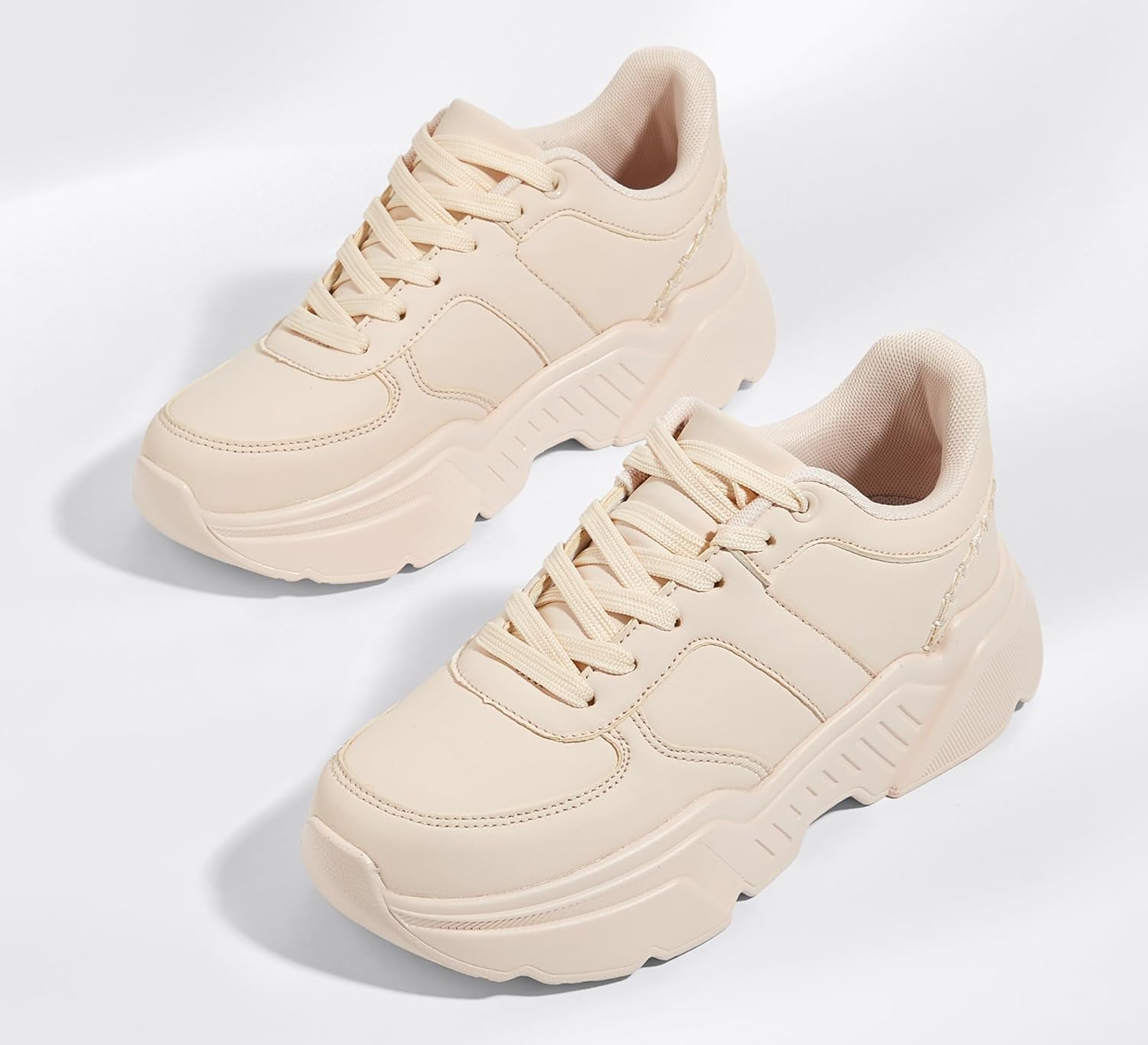 BELOS Women's Platform Chunky Sneakers Fashion Dad Sneakers Casual Lace Up Comfortable Lightweigt Walking Shoes - Image 9