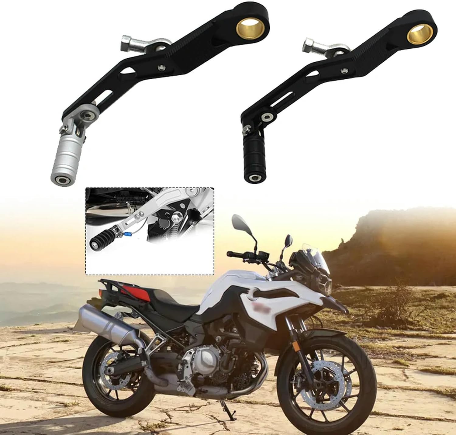 Motorcycle Gear Lever Motorcycle Aluminum Adjustable Folding Gear Shifter Shift Pedal Lever for BMW F750GS F850GS F 750 GS F850 GS ADV 2018 2019-2021