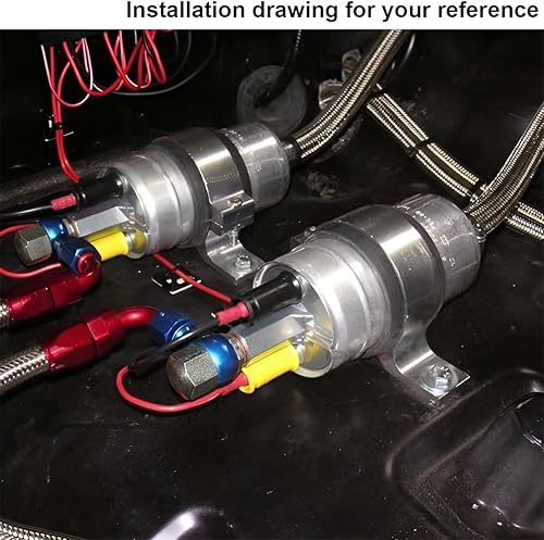 Miniatura 4 de AUCELI Soporte de montaje para filtro de combustible, soporte de abrazadera de bomba de combustible de 1.969 in, soporte de montaje de filtro de