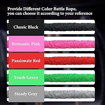 Garage Fit Battle Ropes For Exercise Training-1.5"/2"x30' 40' 50' Lengths- Heavy Duty Poly Dacron-Waterproof Grip Ends-Wear Resistant Thick Battle Rope-Undulation Rope For At Home Workout Equipment