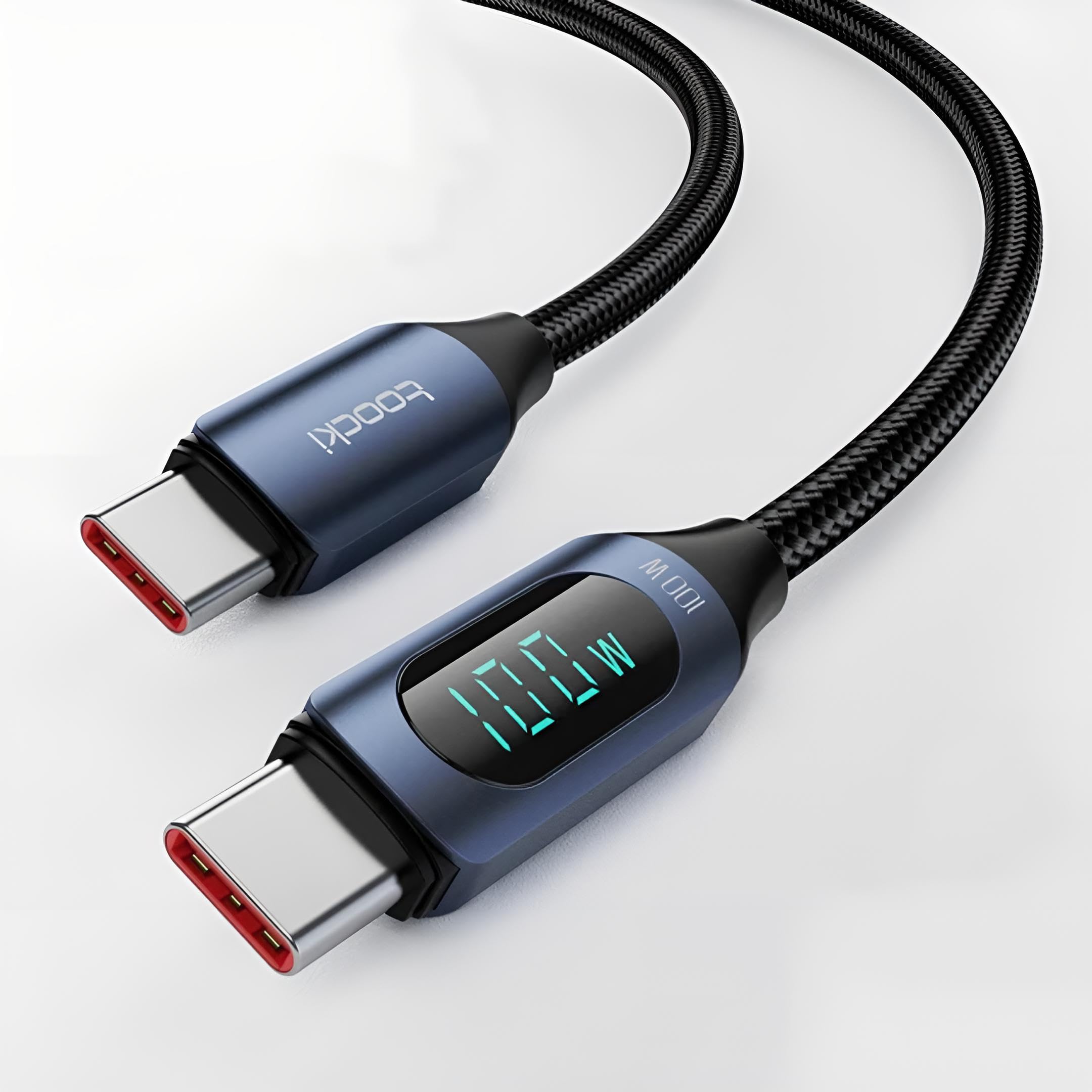 Toocki USB C to USB C Cable Type C Fast Charge 5A PD 100W C to C Super Fast Charging with LED Display, USB C Charging Cable 480Mbps Data Nylon Braided Connector Data Cable (1 Mtr) (B0CVKZY6WJ) Amazon Price History, Amazon Price Tracker