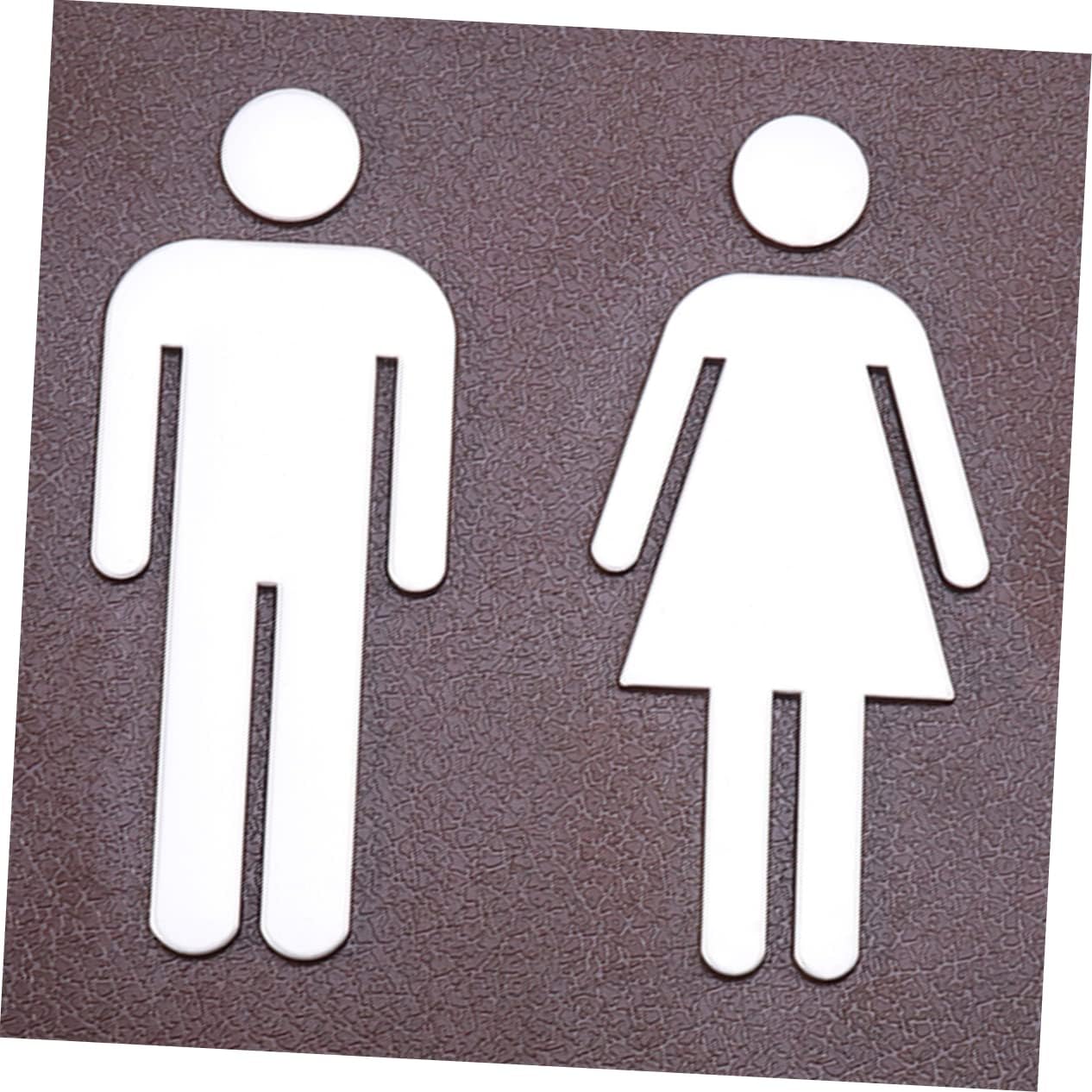 Modern Creative Toilet Signs for Men Women Stylish Restroom Wall Decor Unique Art Stickers for Public Home Bathrooms Easy Application Design