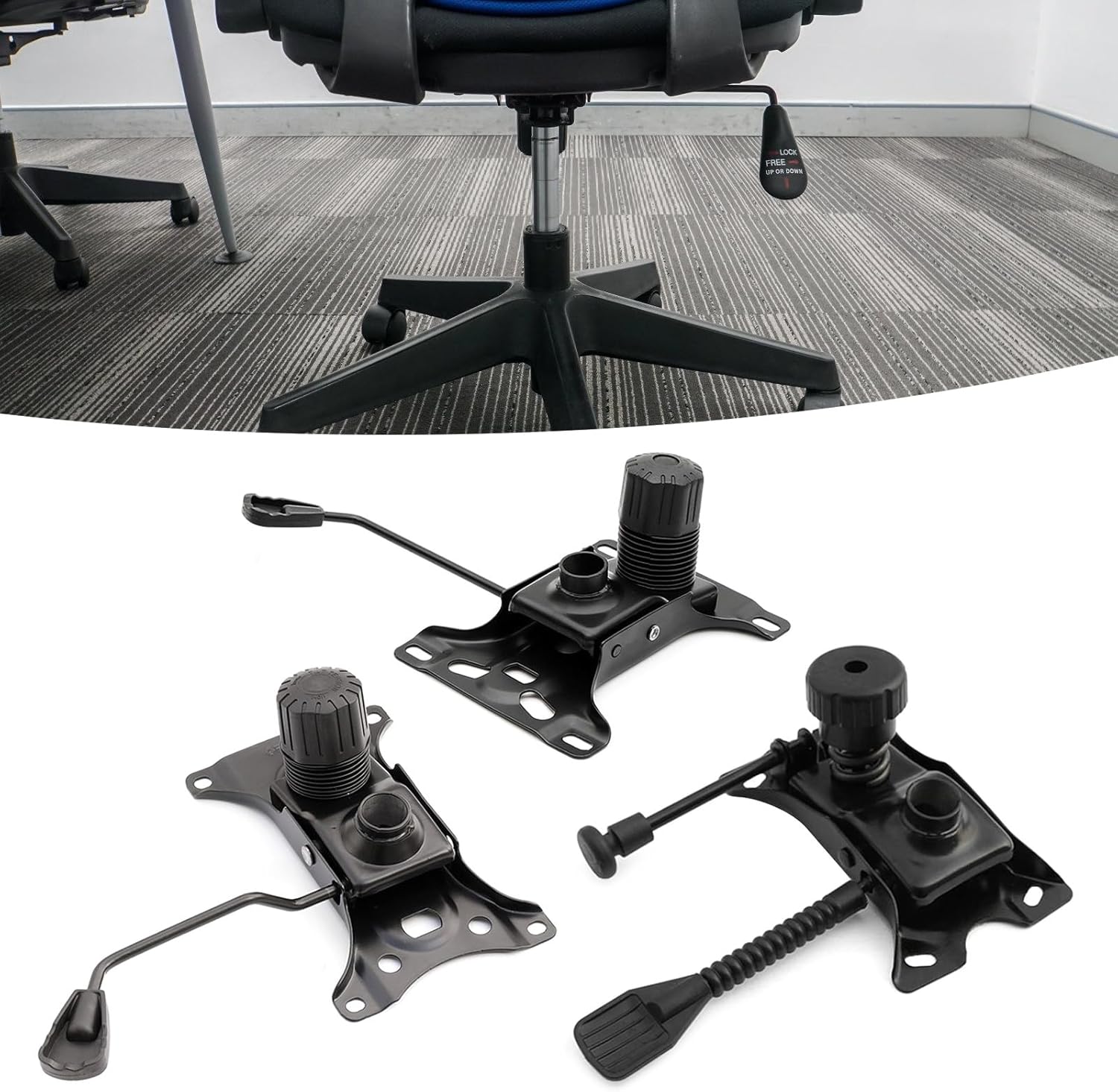 High Durability Steel Office Chair Base Plate Suitable For Multiple Chair Legs Environments Improved Comfort And