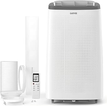 Garvee Portable Air Conditioners 14000 Btu, Remote Control, Dehumidifier, Fan with Digital Display, Up to 750 Sq.ft Cool/Fan/Dry/Sleep, Quiet, LCD Remote, Fast Cooling, Dust Filter