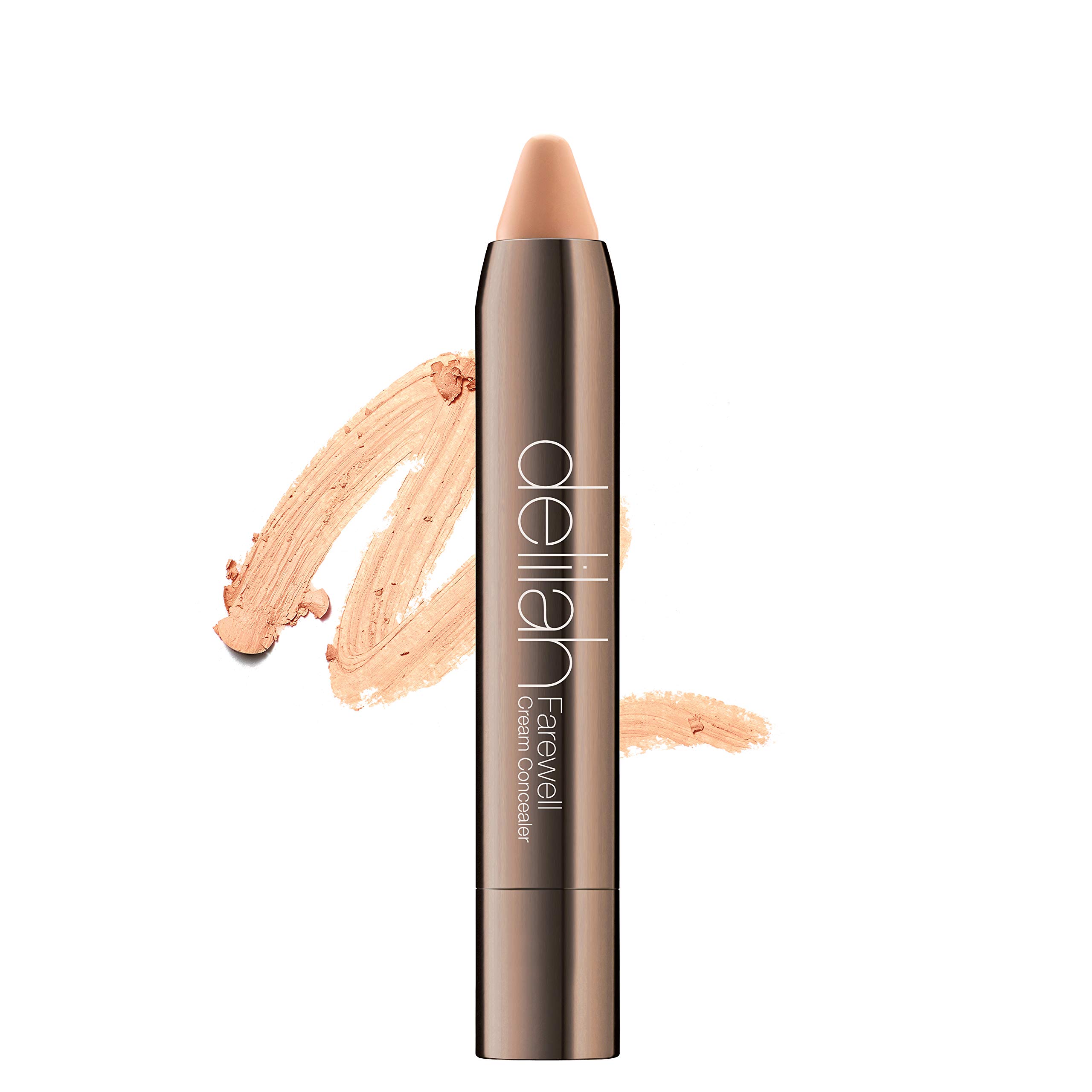 Delilah - Farewell Cream Concealer, Honey, Full Coverage, Hyaluronic Filling, Moisturizing, Creamy, Smoother, Softer, Color Correcting, Face Makeup, Cruelty Free, 0.13 Oz