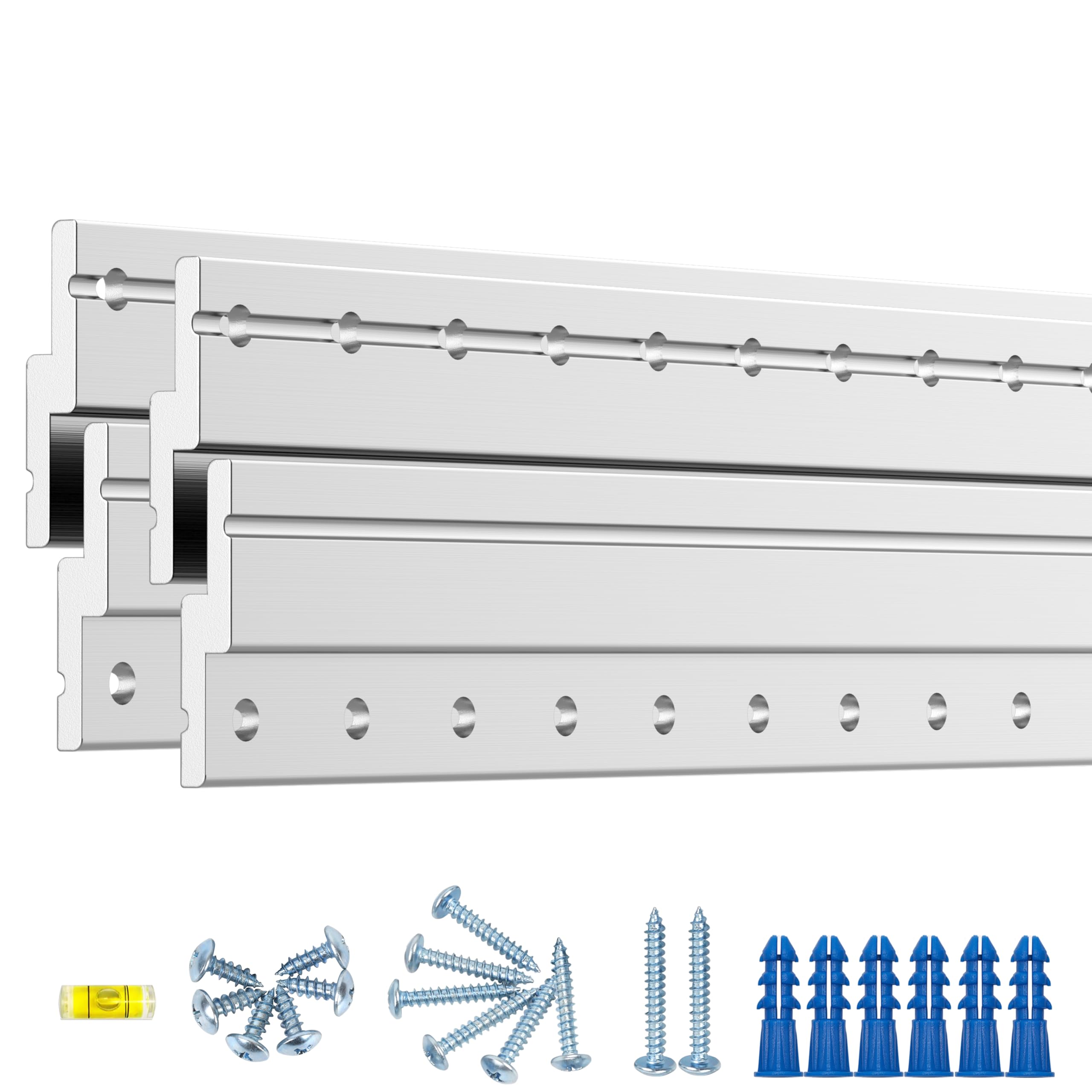 26 Inch Heavy Duty French Cleat Hanger, Heavy Mirror Mounting Hardware & Picture Hanging kit, Wall Mount Brackets for Cabinets, Shelf, Headboard - Z Clips 2 Pairs up to 200 lbs