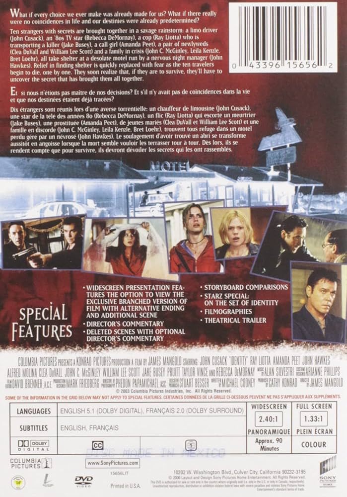 Amazon.co.jp: Identity [DVD] : John Cusack, Ray Liotta