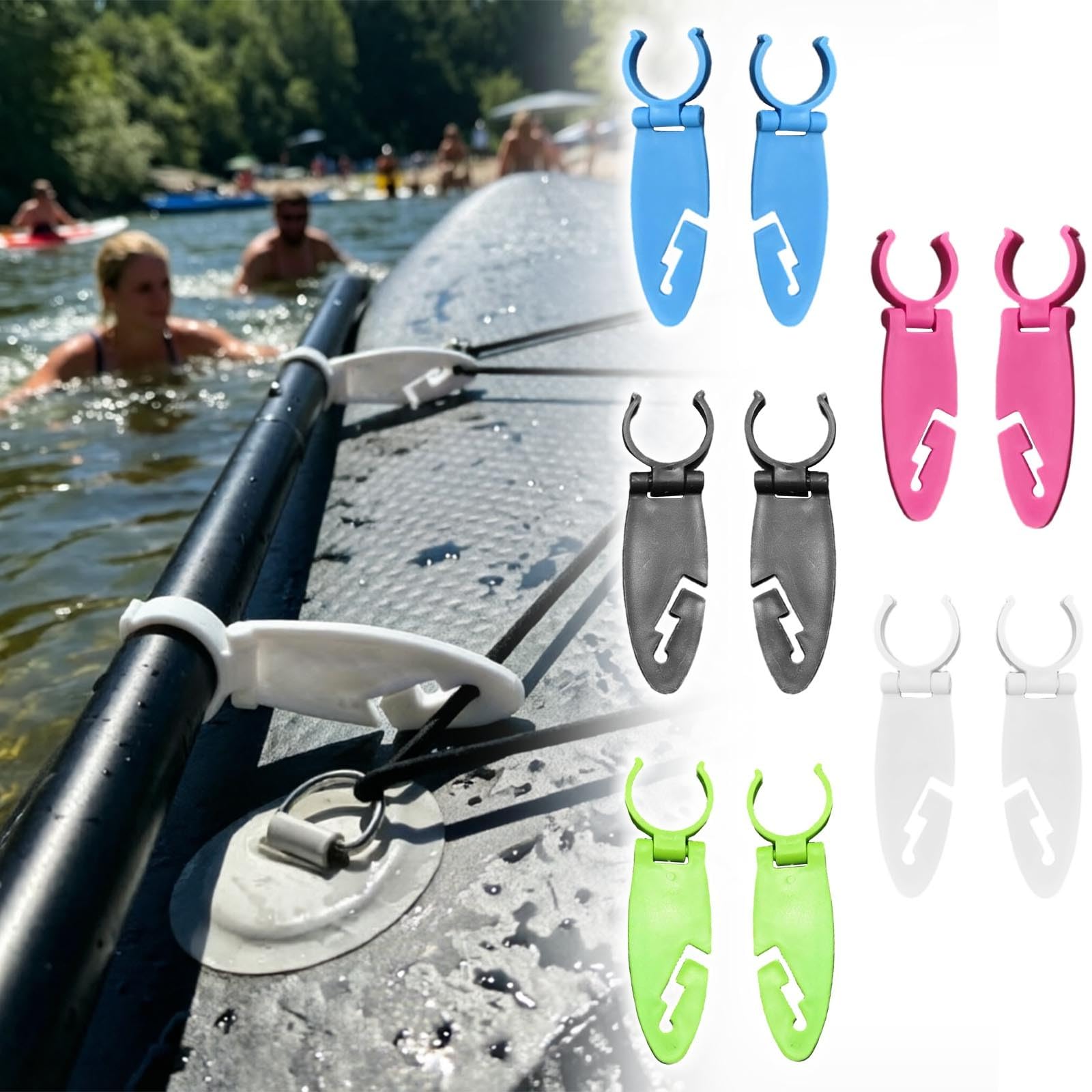 Paddle Board Fasten Clip 1Pair Expandable Paddle Board Fin Clamps Paddleboard Accessories Portable Propeller Boards Accessory Water Sport Supplies for Water Sports Outdoor Use