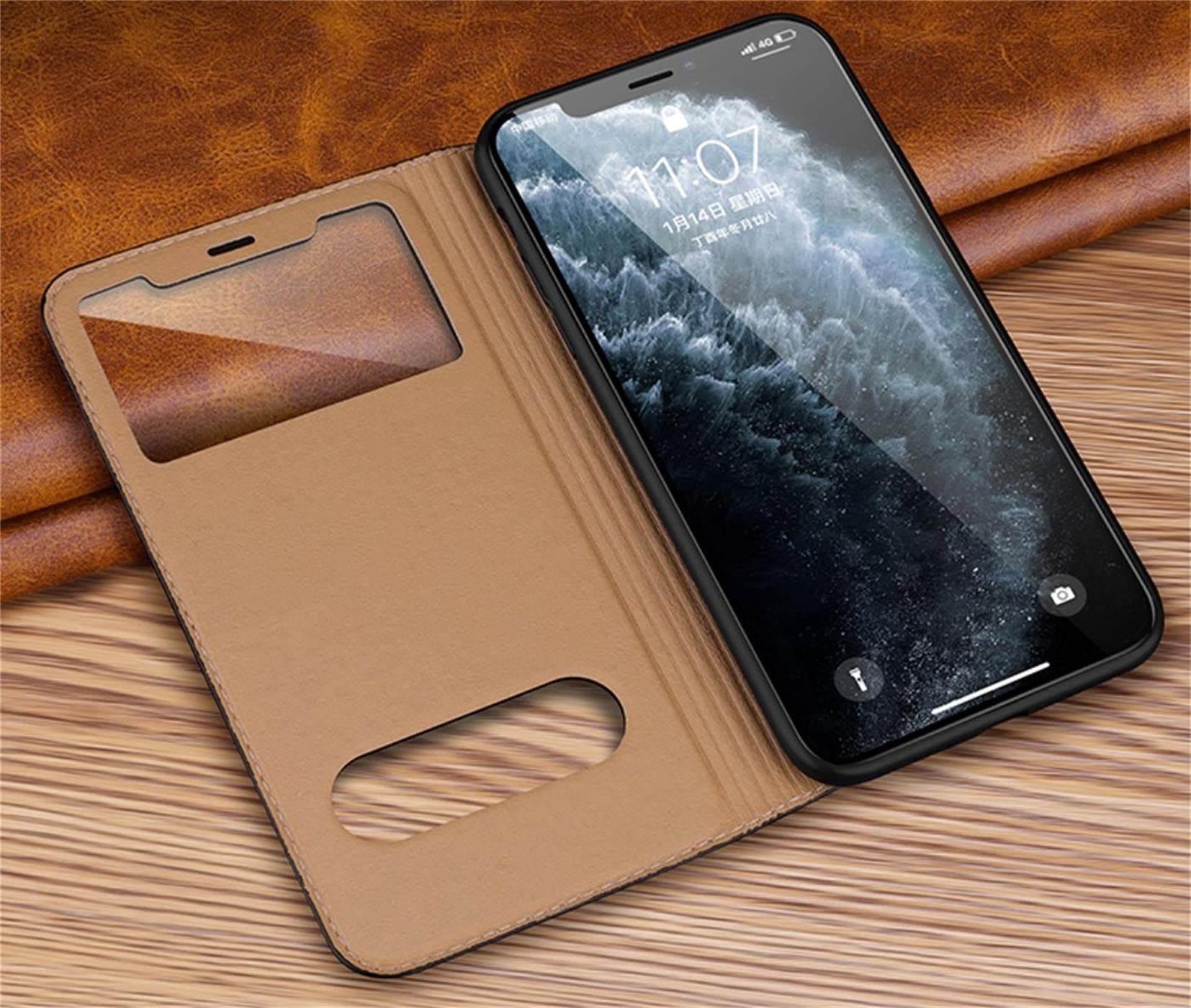 iPhone 13 pro 6.1 用ケース 窓付き手帳型ケース Amazon.co.jp: Aikutaysa iPhone 13 Pro 用 ケース 窓付き 牛革