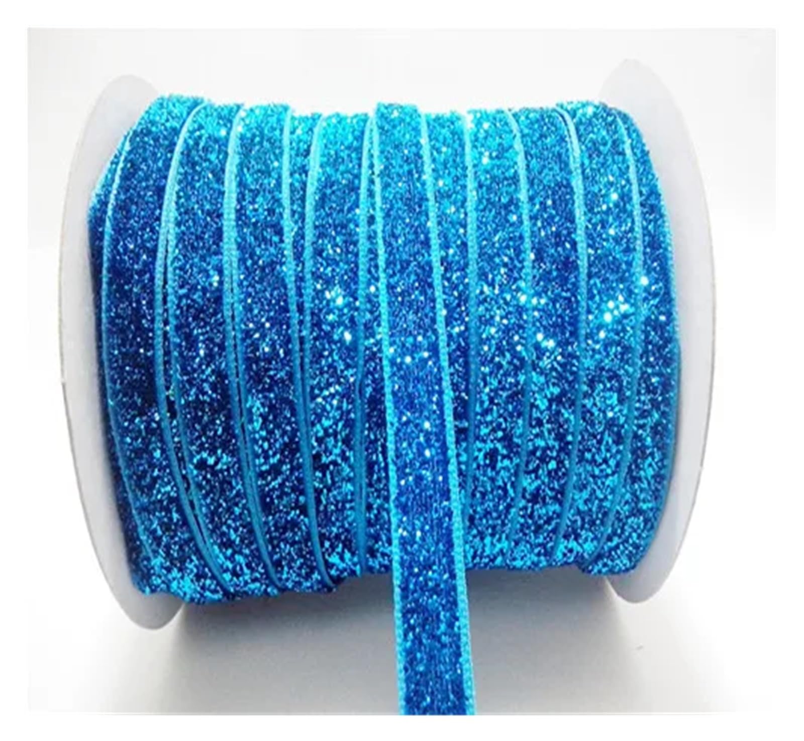 Nastri di raso, Nastro in velluto da 50 metri con glitter metallici multicolori 10 mm(Color26)