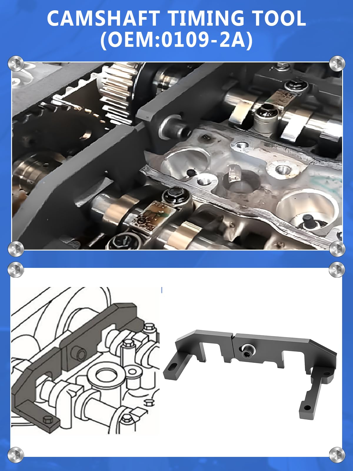 10 Piezas Herramientas de Ajuste Motor Compatibles con Peugeot, Citroen, Opel, para Gasolina 1.2 Vti (VVT) /GDI PureTech, 109-2A, 0109-2B, 109-2C, 109-2D, G-0109-2E