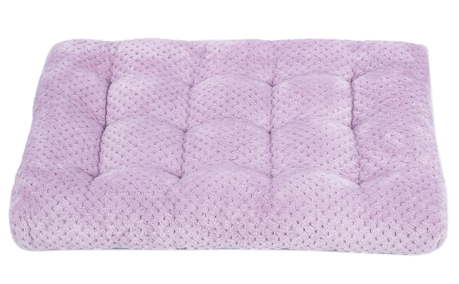 Fuzzy Deluxe Pet Beds, Super Plush Dog or Cat Beds Ideal for Dog Crates, Machine Wash & Dryer Friendly (22" x 30", M-Lavender)