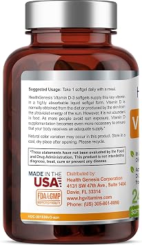Vitamin D3 2000 IU 240 Softgels in Extra Virgin Olive Oil Non-GMO, Soy-Free Formula High Potency Vitamina D3 Supplement for Immune and Bone Support Easy to Swallow D3 2000 IU Softgels