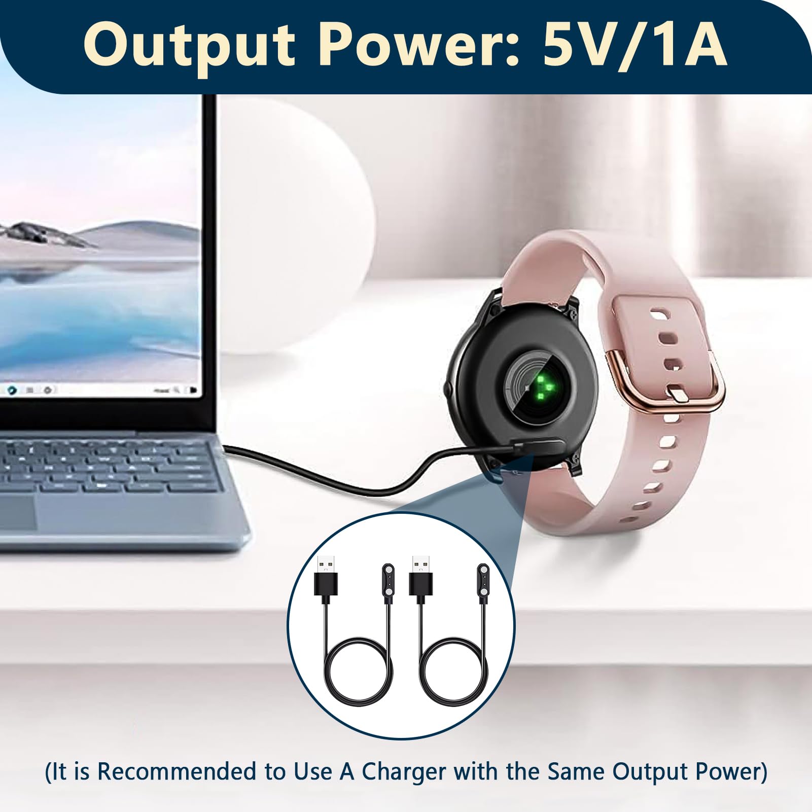 2 Caricatori Magnetici Per Smartwatch - Cavo USB 2 Pin 4mm Universale, Ricarica Rapida - Foto 10