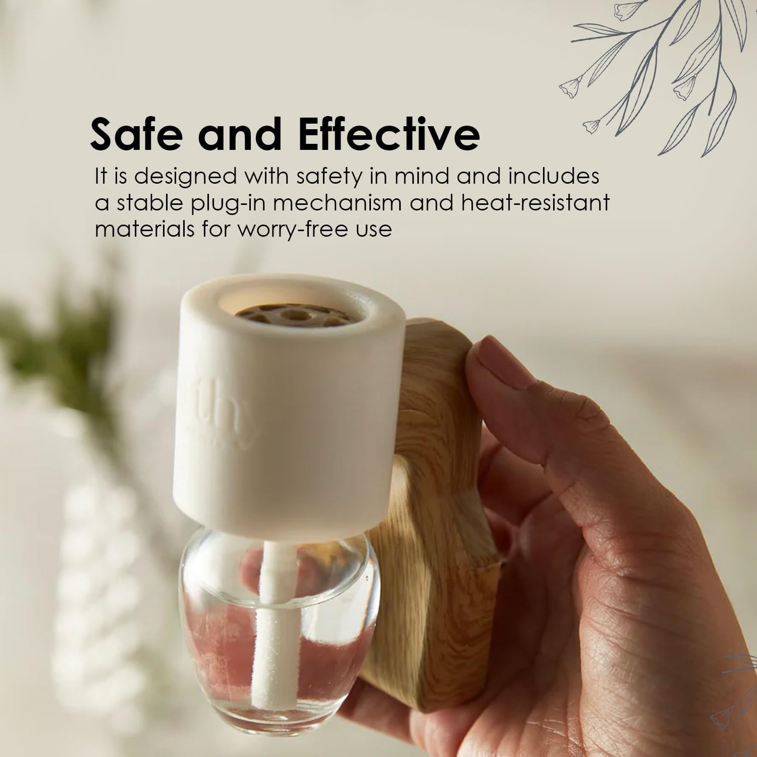 EHREE Scent Bottle, Plug-in Scent Bottle, Essential Oils Winter Scents for Home, Plug-in Scent Bottle for Home and Bathroom, Air Diffuser Oils Scents, Home Fragrance Products, (Warm Sands)