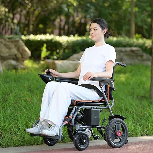 Nixlift Motorized Wheelchair for Senior Adults, Lightweight Comfortable Electric Power Wheelchairs, Dual Motor Travel Compact Wheelchair, 66 lbs Black 30*28*17 Inch