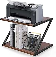 Soporte Grande para Impresora, Suporte para Impressora Prateleira, Suporte de Impressora com Armazenamento, Mesa de Impressora de 2 Níveis, Prateleira de Impressora Sob a Mesa para Casa