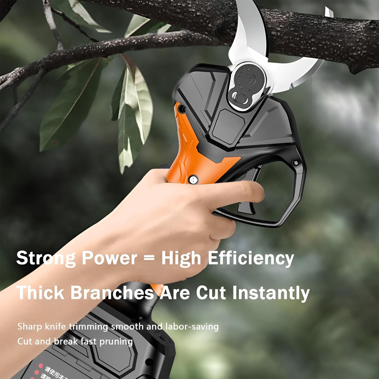 Forbici da potatura elettriche Professionali, Inserti Senza Fili per Giardinaggio, con Doppia Batteria e Lame di Ricambio Extra, attrezzo per potatura Alberi e Giardino.